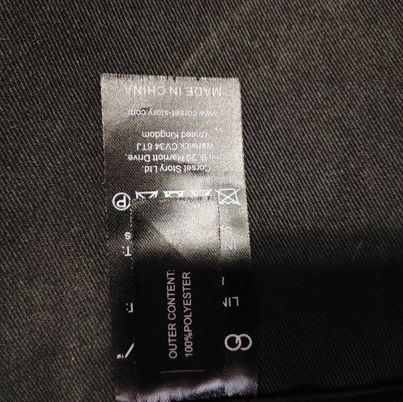 Black High Back Underbust Corset With Straps US6 NWOT - Picture 5 of 11